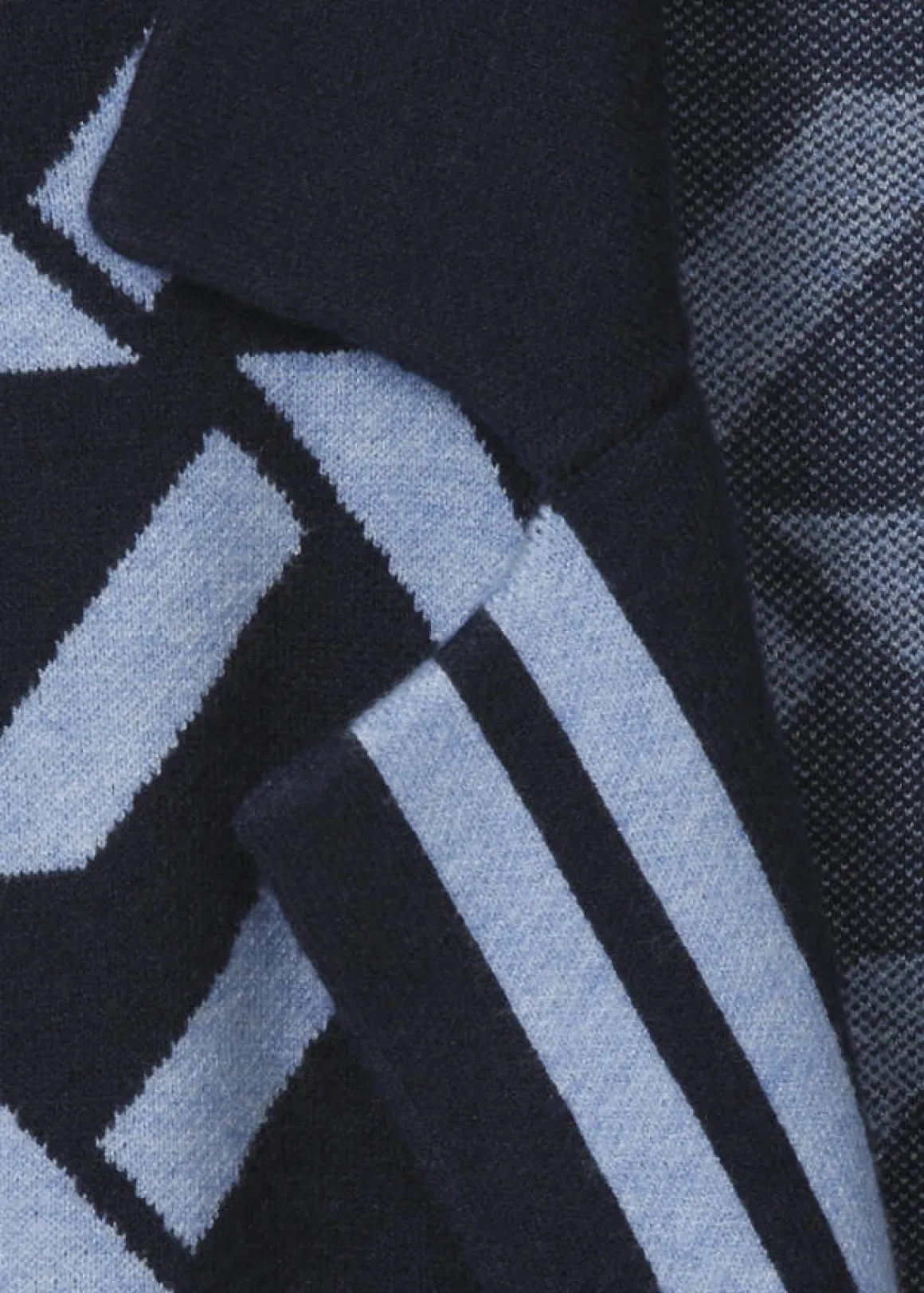 Gemusterter Long-Cardigan mit Reverskragen