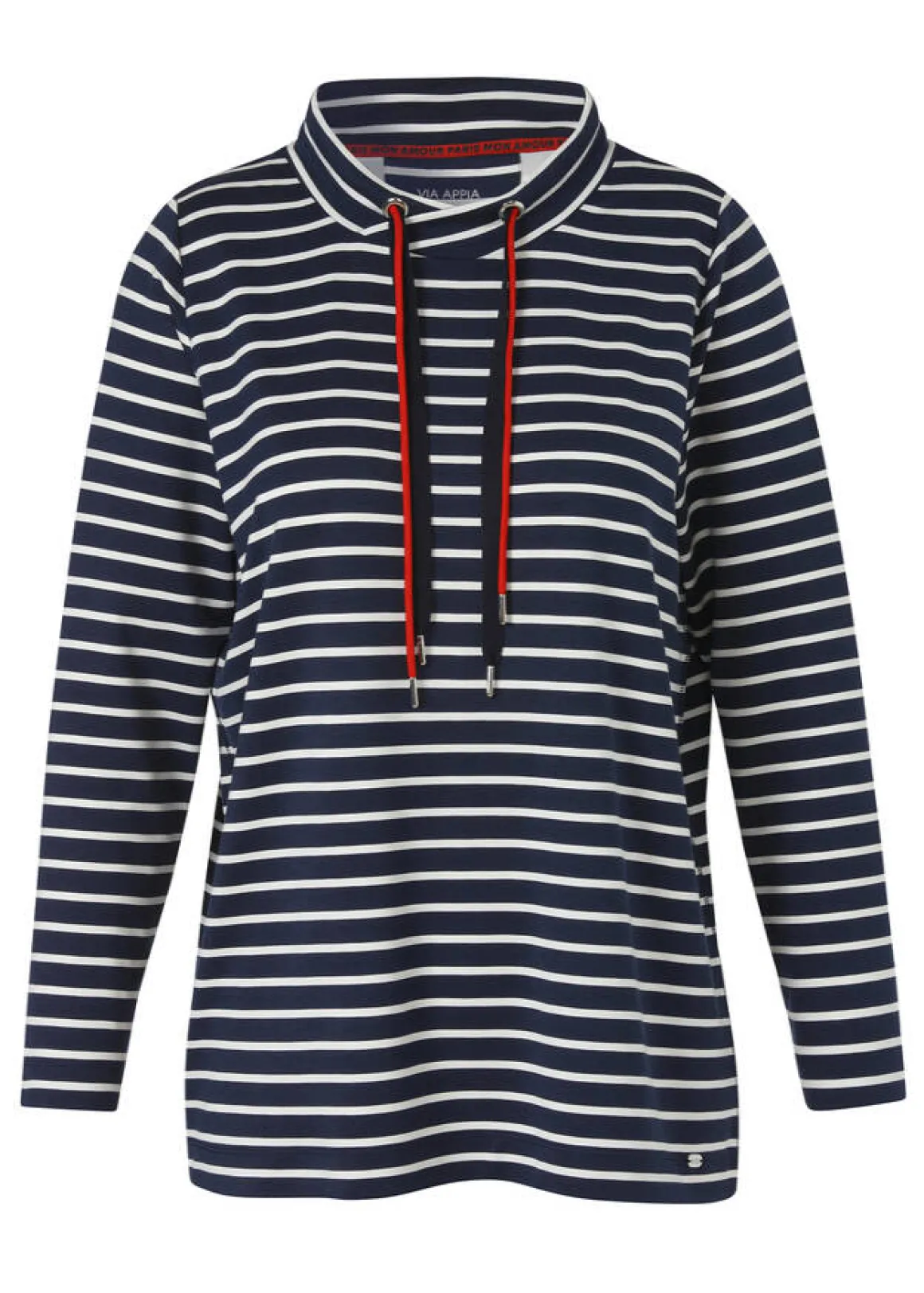 Geringeltes Marine Sweatshirt