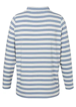 Geringeltes Sweatshirt mit Front-Motiv