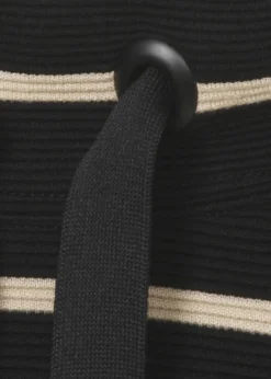 Geringeltes Sweatshirt mt Stehkragen