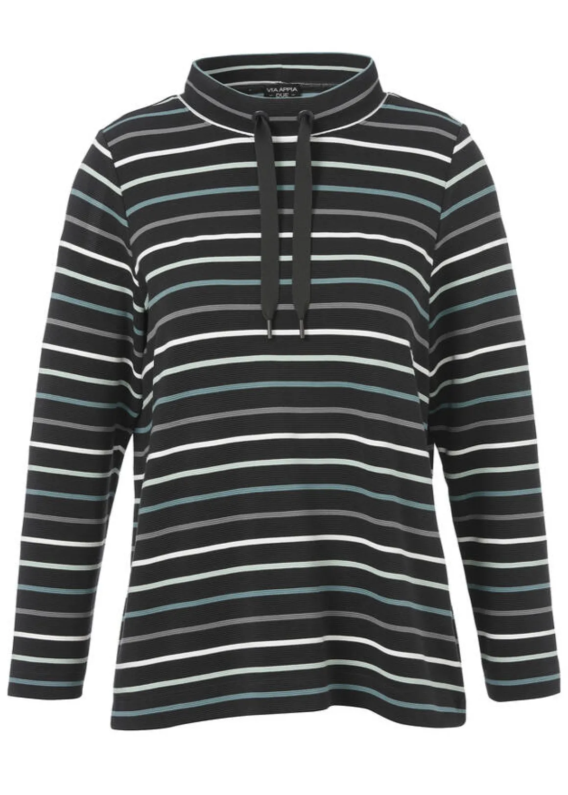 Geringeltes Sweatshirt mt Stehkragen