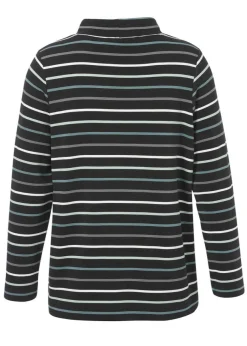 Geringeltes Sweatshirt mt Stehkragen