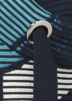 Geripptes Sweatshirt mit Allover-Print