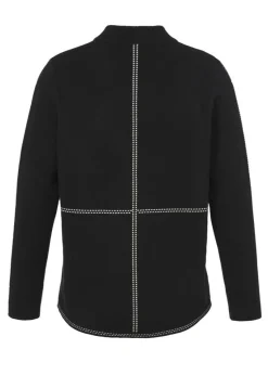 Hübsche Jacke in Schwarz mit Druckknöpfen