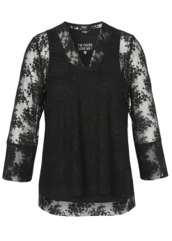 2-in-1 Shirt in feiner Mesh-Optik