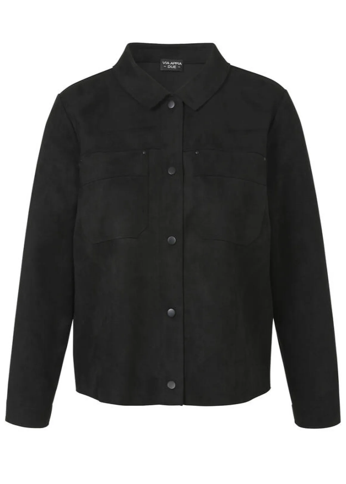 Jacke in Velours-Leder-Optik