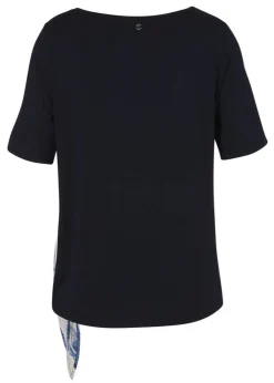 Jersey Shirt Navy mit Front-Print