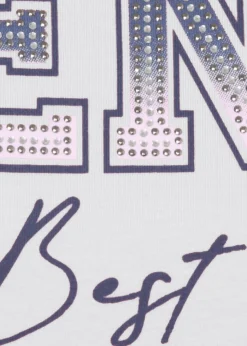 Jugendliches T-Shirt mit Glitzersteinen