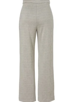 Karierte Hose mit weiten Beinen