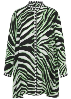 Klassische Bluse mit Allovermuster