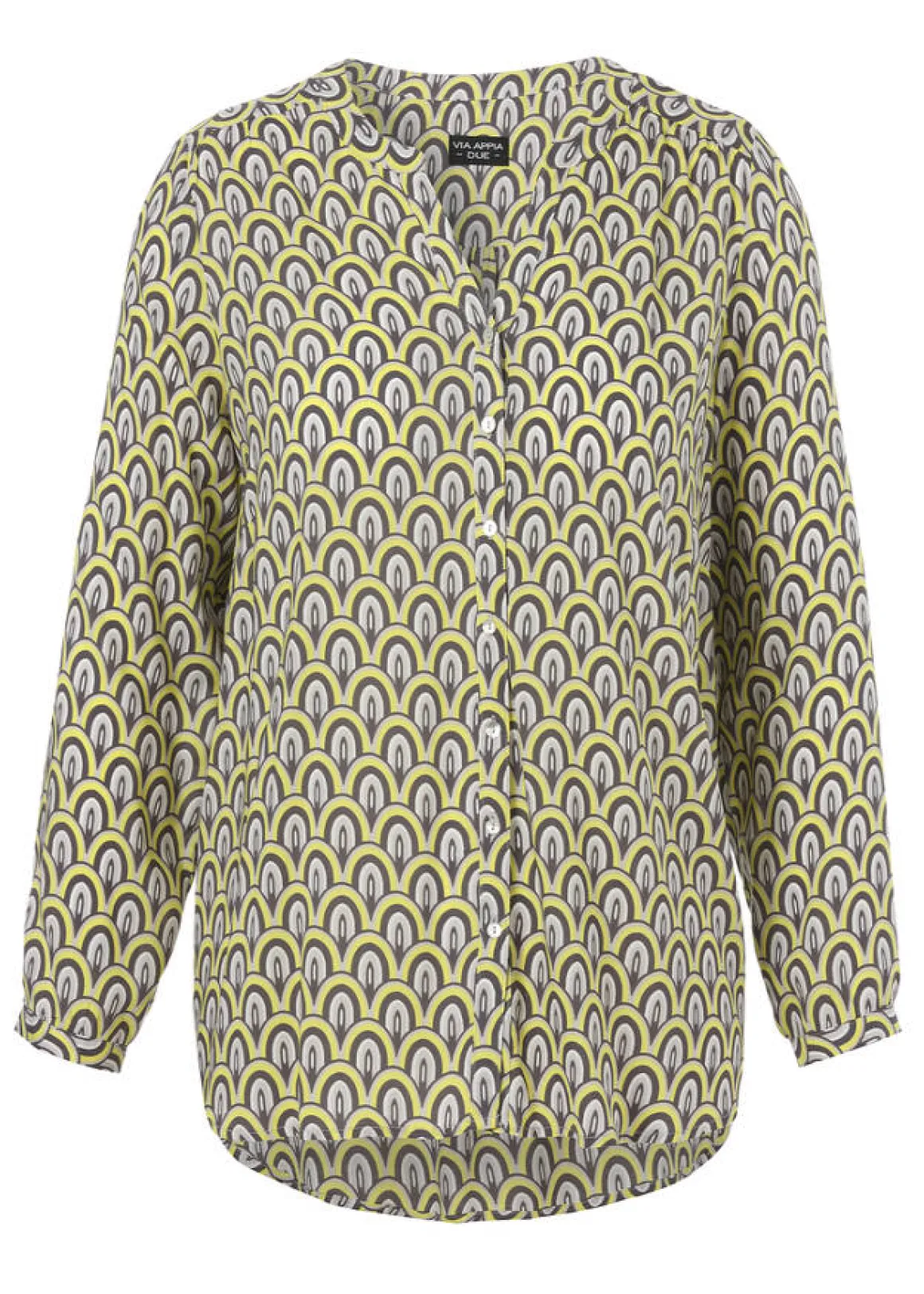 Klassische Bluse mit Allovermuster