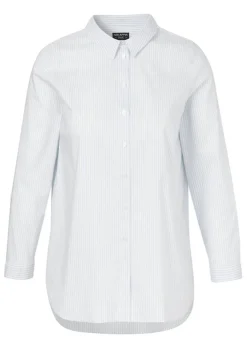 Klassische Hemdbluse Baumwoll-Stretch längsgestreift