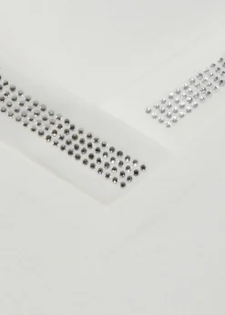 Kombistarkes 3/4-Arm Shirt mit geschmücktem Karree-Ausschnitt