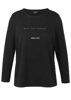 Kombistarkes Sweatshirt mit Statement-Motiv