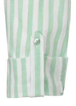 Kragenlose Hemdbluse aus zarter, softer Baumwolle