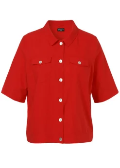 Kurze Kasten-Jacke aus zarter Baumwolle