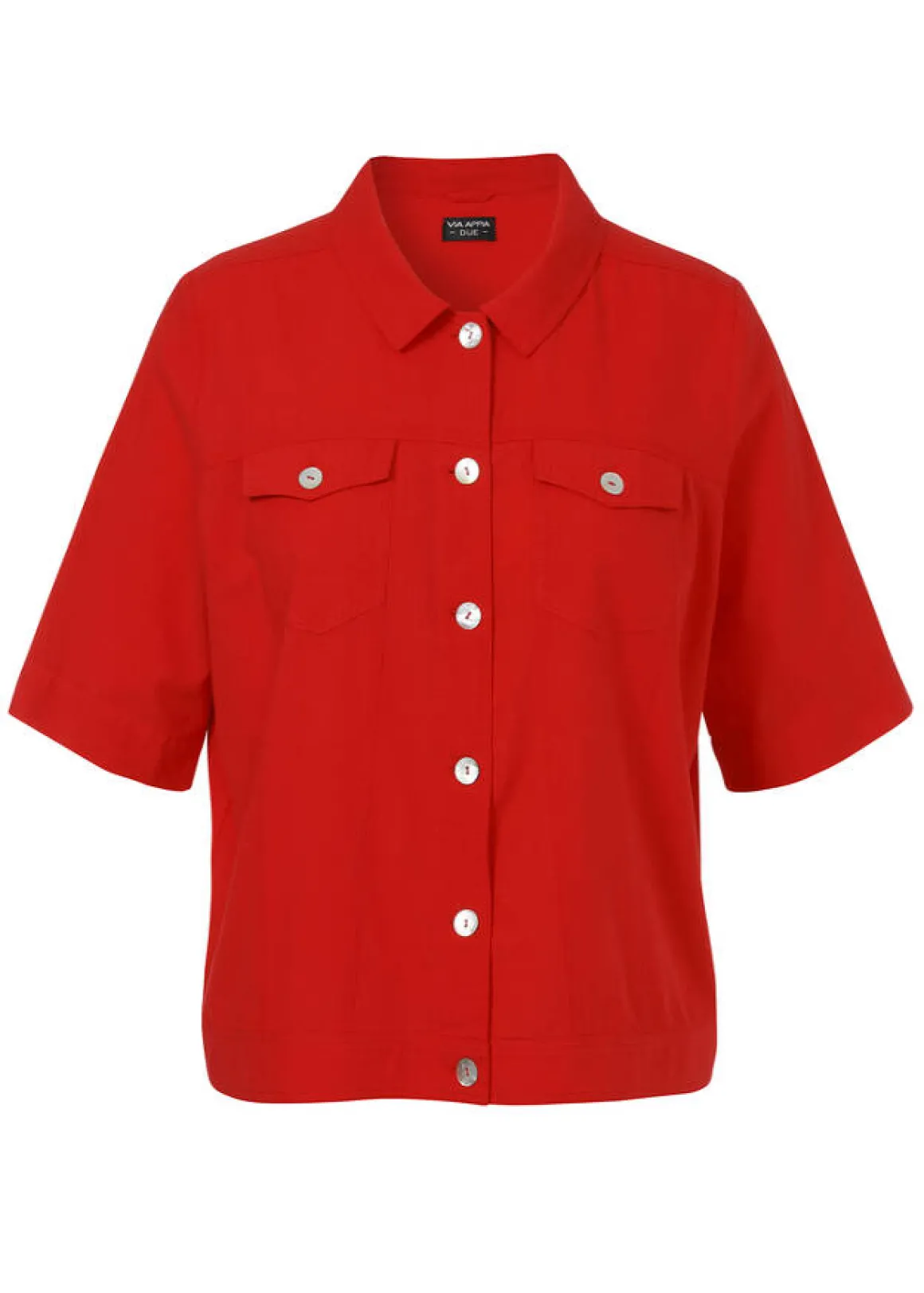 Kurze Kasten-Jacke aus zarter Baumwolle