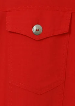 Kurze Kasten-Jacke aus zarter Baumwolle