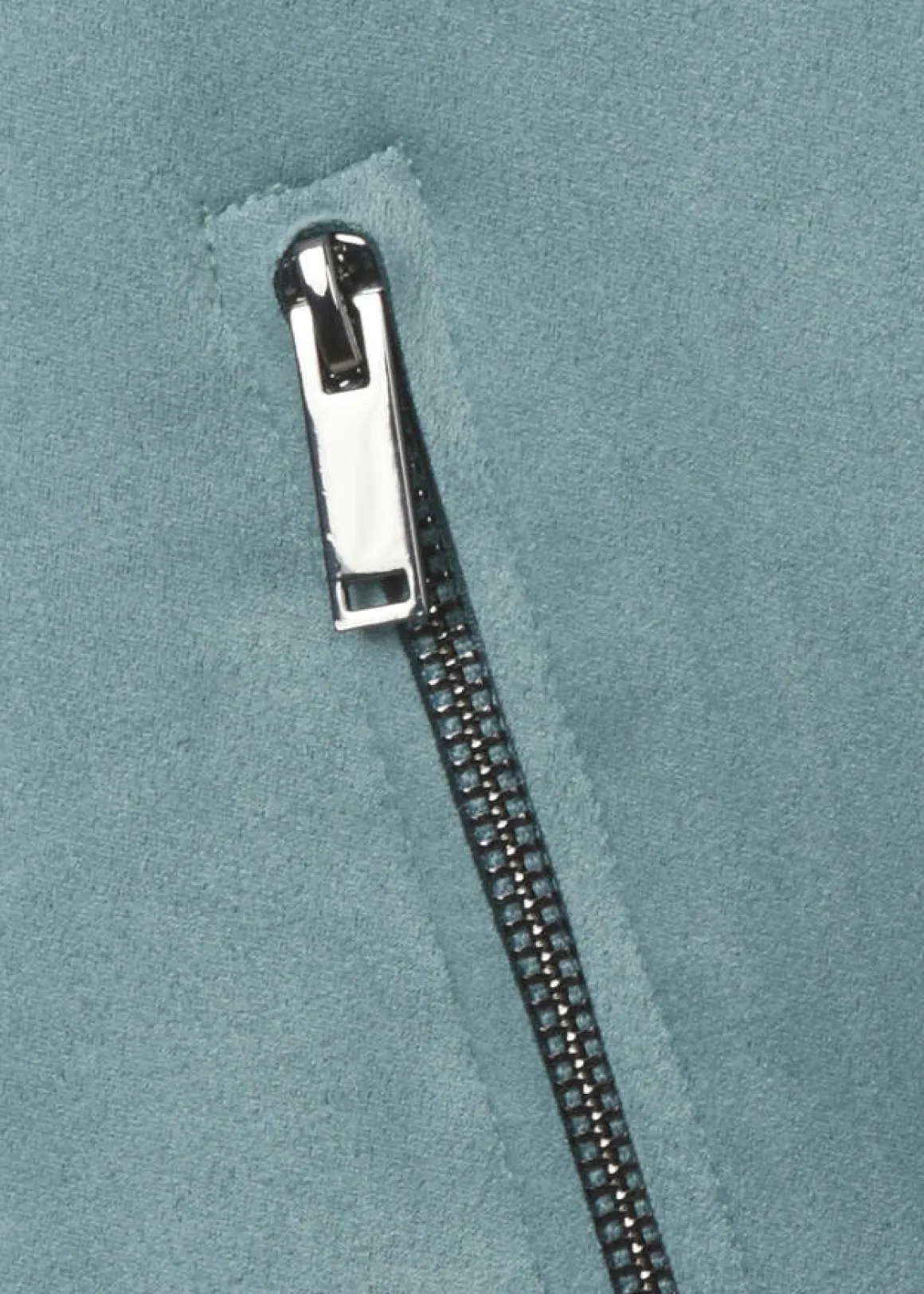 Kurze Reversjacke aus veganem Velours-Leder