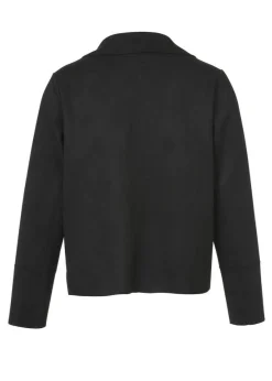 Kurze Reversjacke aus veganem Velours-Leder