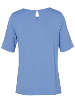 Leicht ausgestelltes Halbarm-Blusenshirt