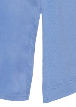 Leicht ausgestelltes Halbarm-Blusenshirt