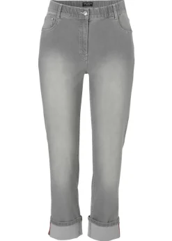 Leicht verwaschene Jeans knöchellang