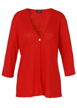 Leichte Feinstrickjacke mit Strukturmuster