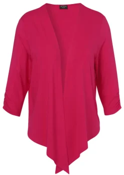 Leichte Jersey Jacke mit Wasserfall-Front