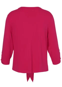 Leichte Jersey Jacke mit Wasserfall-Front