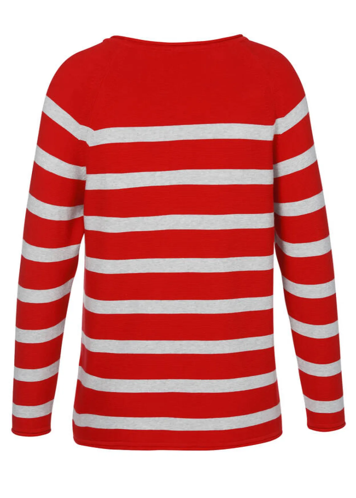 Leichter Baumwoll-Pullover mit Streifen