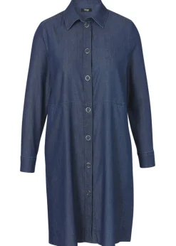 Leichtes Blusenkleid aus softer Baumwolle im Jeans-Look