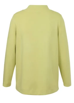 Limettengrünes Sweatshirt mit Front-Motiv