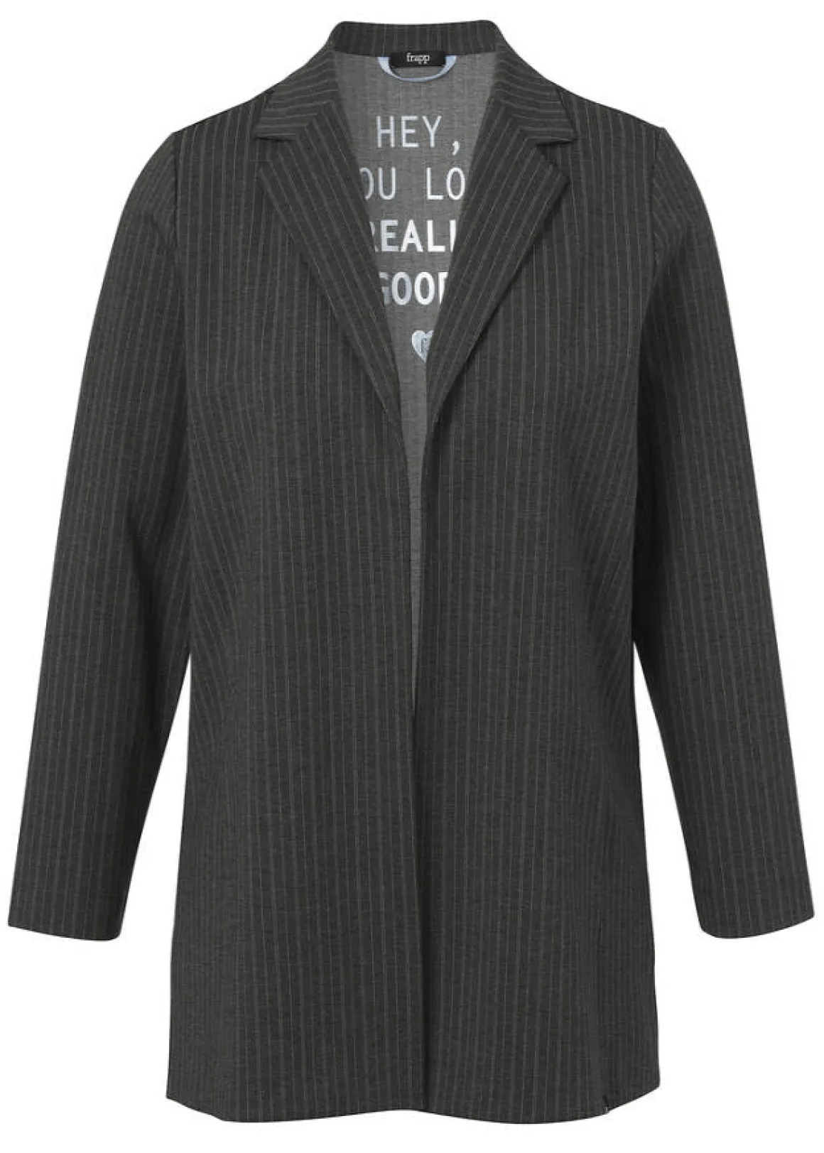 Lässig-elegante Blazer-Jacke mit feinen Längsstreifen