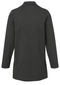Lässig-elegante Blazer-Jacke mit feinen Längsstreifen