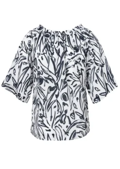 Luftige Halbarmbluse White