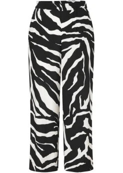 Luftige Viskose-Schlupfhose mit Zebramuster