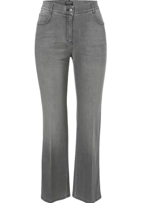 Moderne Schlagjeans in unifarbenem Design