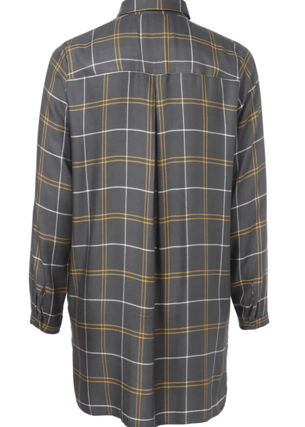 Modische Longbluse mit kariertem Allover-Muster