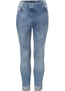 Modische Schlupfjeans in unifarbenem Design