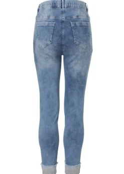 Modische Schlupfjeans in unifarbenem Design