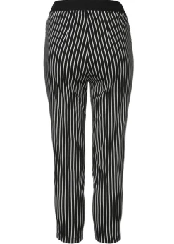 Modische Stoffhose mit gestreiftem Allover-Muster
