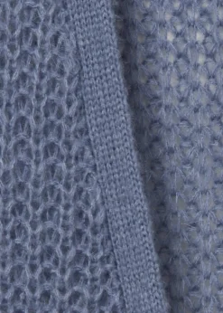 Modische Strickjacke aus unifarbenem Stoff