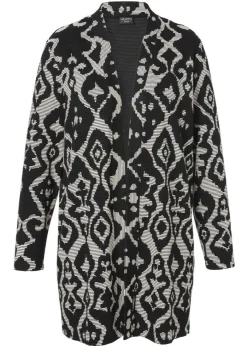 Modischer Cardigan mit grafischem Allover-Muster