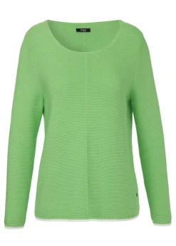 Modischer Strickpullover in unifarbenem Stoff