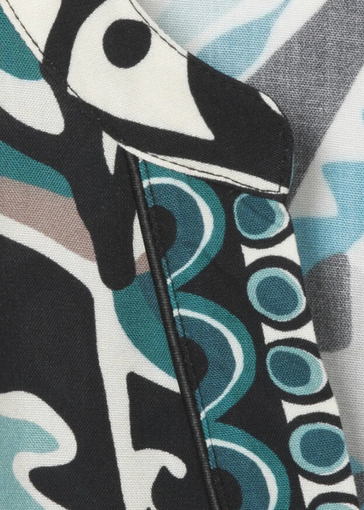 Modisches Blusenkleid mit grafischem Allover-Muster