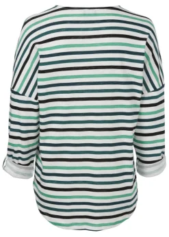 Modisches Langarmshirt mit überschnittenen Schultern