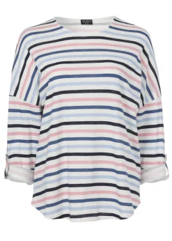 Modisches Langarmshirt mit überschnittenen Schultern