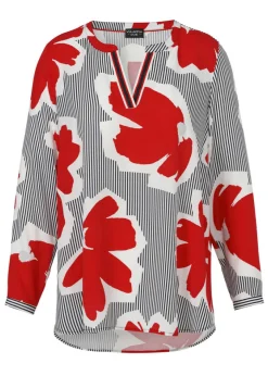 Mustermix Viskosebluse Marine