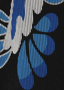 Offene Jacke mit Allover Print und 3/4 Arm